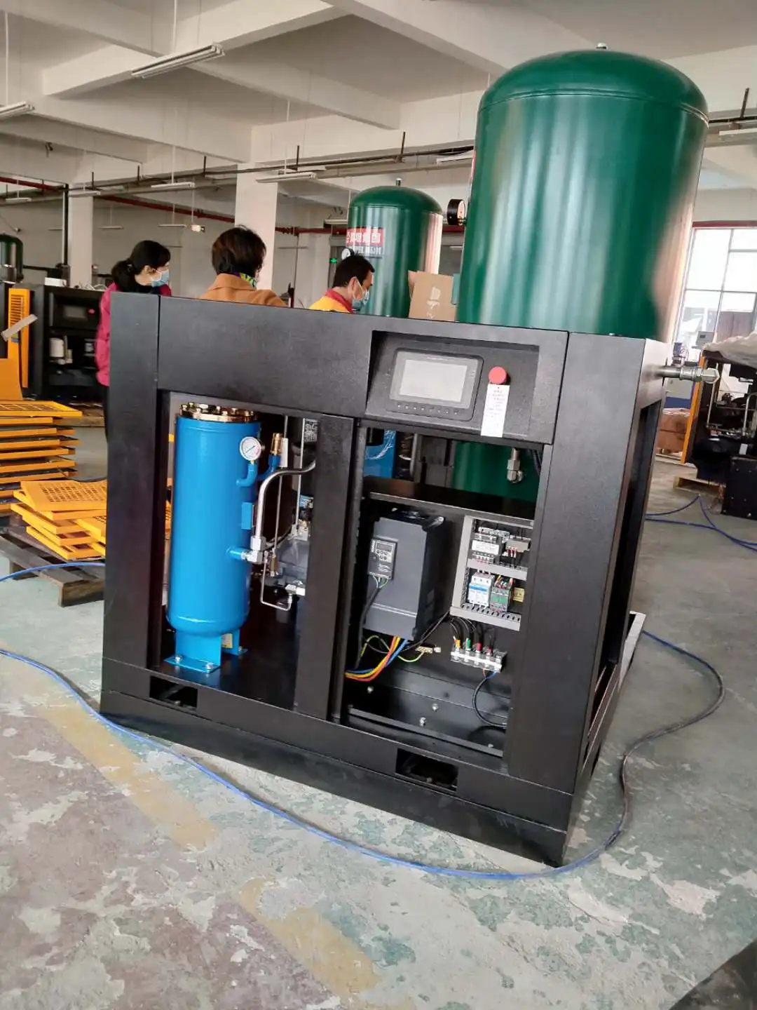 22 кВт 30hp 16 бар инверторный компрессор с постоянным магнитом с 600 л воздушным баком и осушителем воздуха