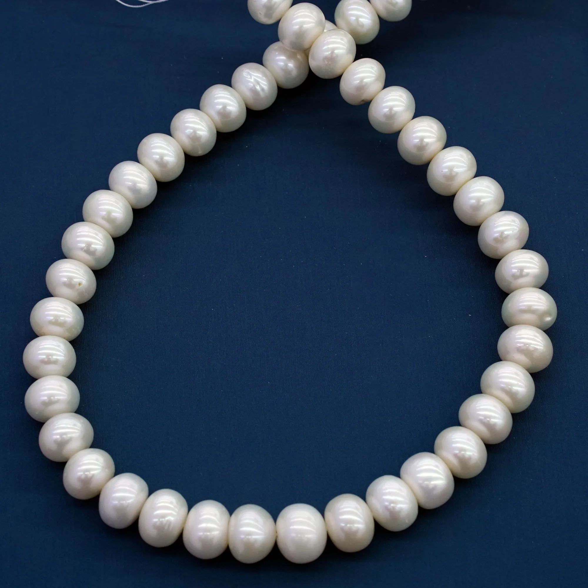 Pearl Wholesale Supplier 11-12MM Natural Freshwater Pearls White Potato Lustor AAA Rating Perforated Loose Pearls For Jewelry