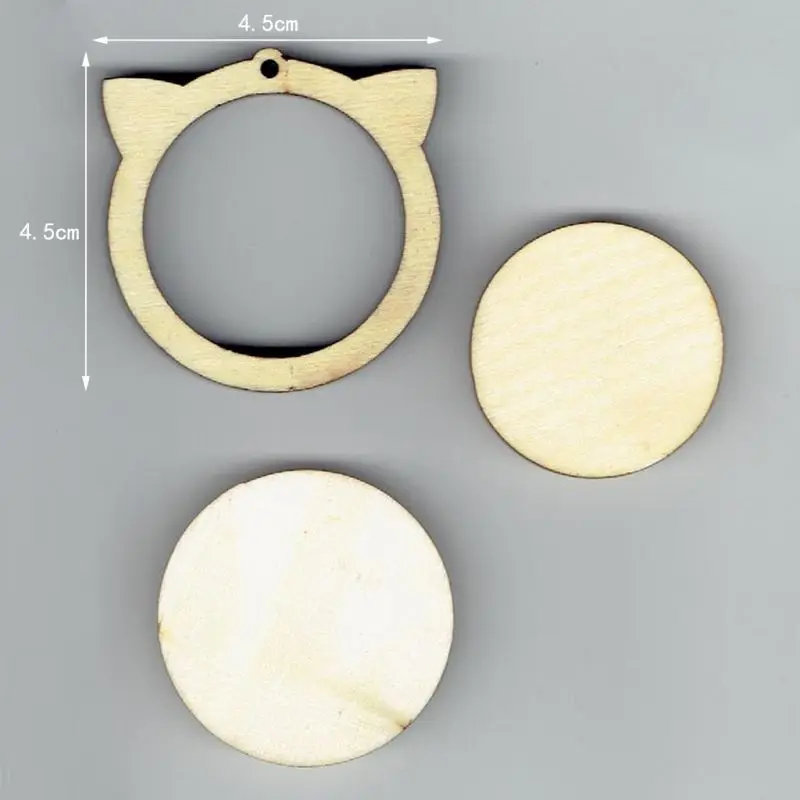 Wholesale Embroidery Hoops Wooden pendant Mini Round Oval Wood Hoops Jewelry making process