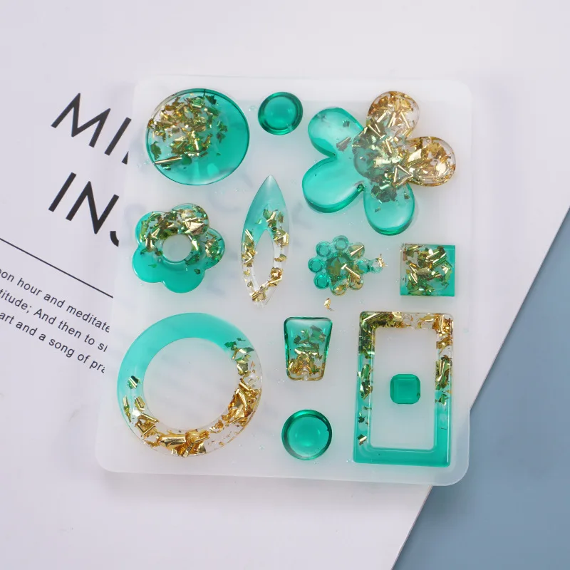 Earring Flower Pendant Silicone Earrings Hook Molding Ornaments Jewelry Decorative Silicone Resin