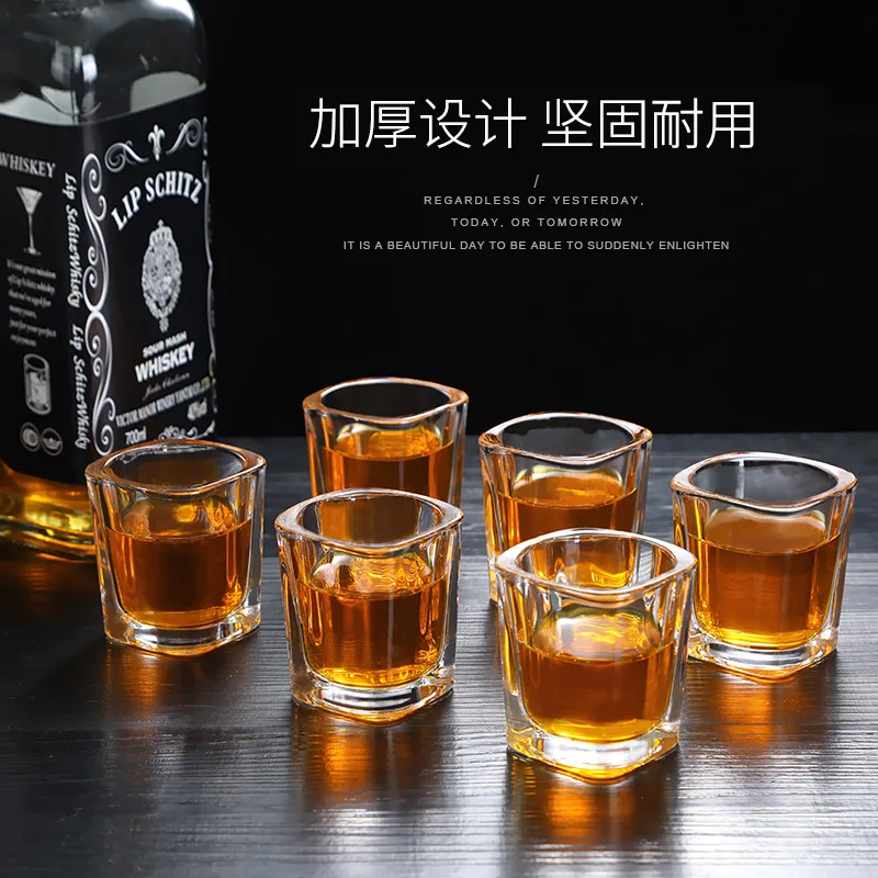 Wholesale Bulk Custom Blank 2oz 65ml Square Wedding Shot Glasses for Whiskey, Tequila, Vodka, Spirits & Liquors