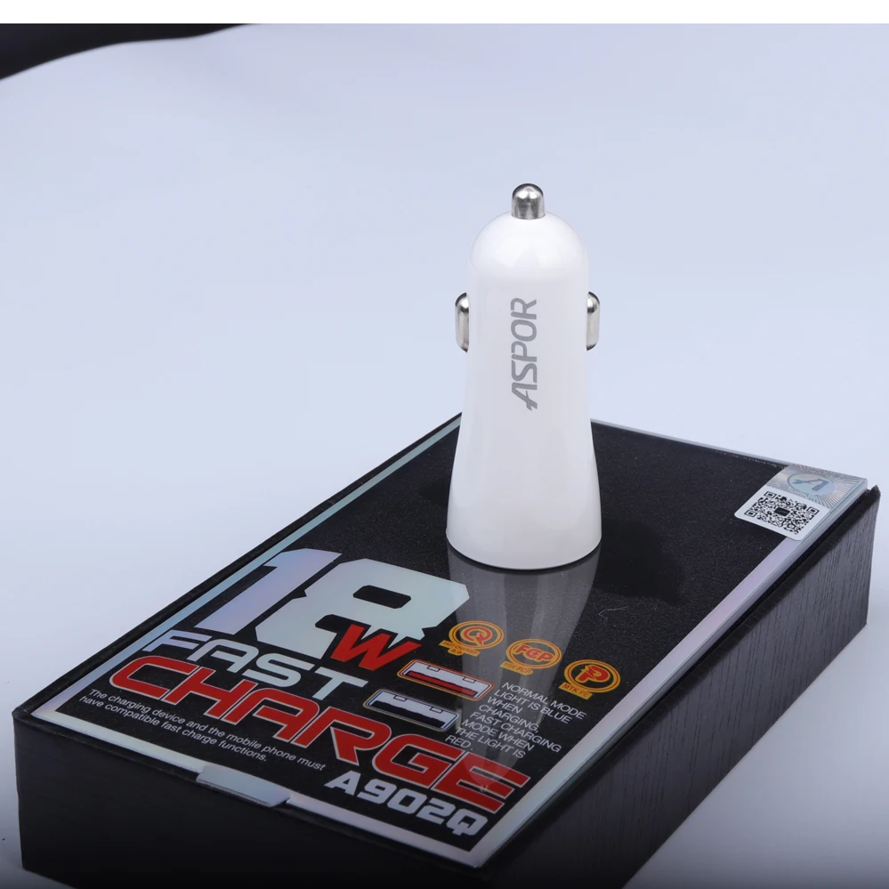 
ASPOR Fast Charger QC3.0 18W Car Charger High Quality Nice Design 
