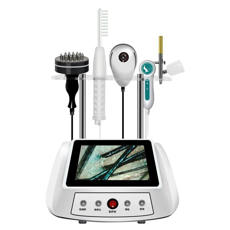 LCD Screen Hair Scalp and Skin Analyzer Machine 5 Hair Oil and Moisture Analysis Beauty & Personal Care Product