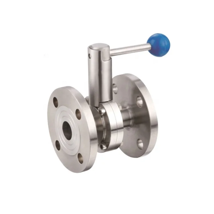 Санитарные фланцевые клапаны-бабочки из нержавеющей стали с вытяжной ручкой быстрой установки