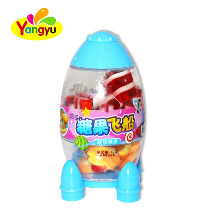 Funny Rocket Candy Bottle Plastic soft gummy candy