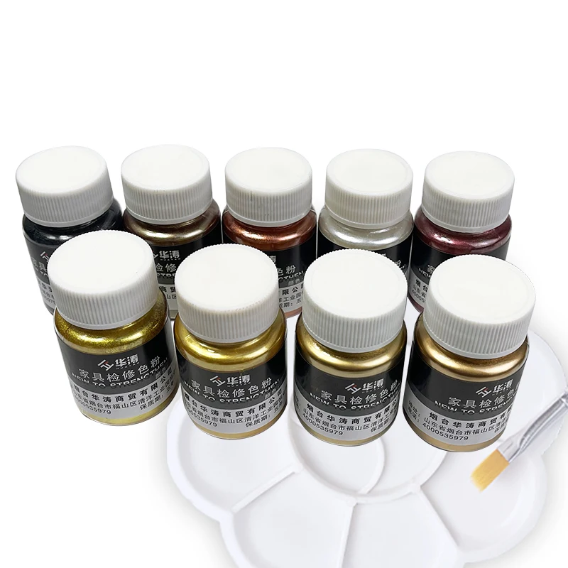 Wooden door gold painting silver painting  metal powder