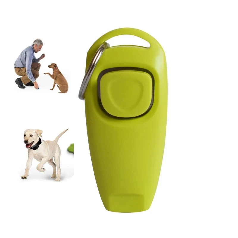 Hot Sale Dog Training Whistle Clicker Pet Dog Trainer Help Guide With Key Ring Drop Shipping Treat Bags Dog Supplies