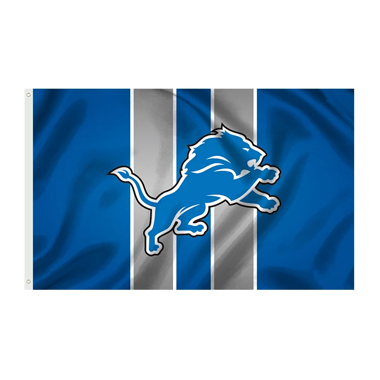 Good Price Outdoor All Football Team Flag Many Designs Digital Printing Nfl Detroit Lions Flag