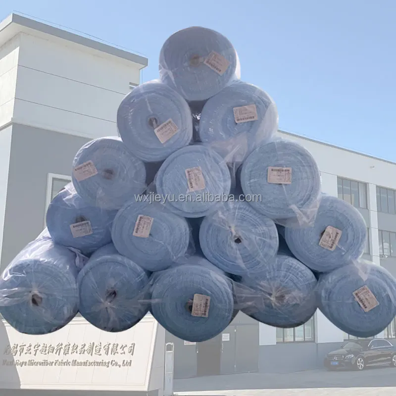 Wuxi Jieyu microfiber cleaning wiper fiber glass cloth roll for eye glasses lens suede glass cloth 230gsm