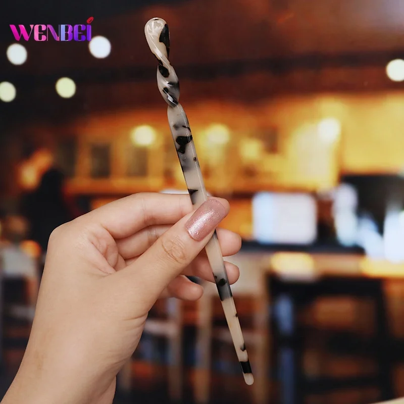 17.5CM Vintage Acetate Chinese Hair Pin Stick Chopsticks Hair Accessory Chop Sticks for Hair