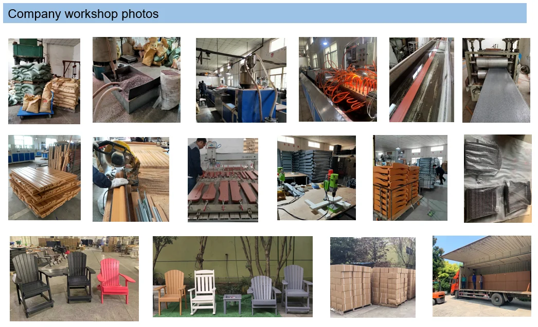 Patio furniture outdoor garden wood plastic composite chair  adirondack chair