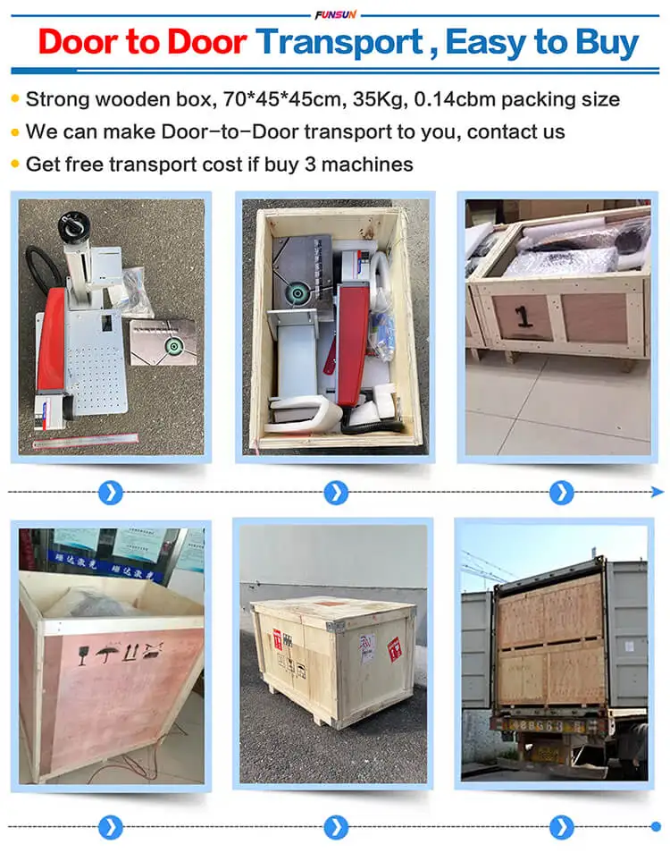 Funsun 10W 20W 30W 50W Desktop Multifunctional Fiber Laser Marking Machine for Metal Steel Aluminum Engraving