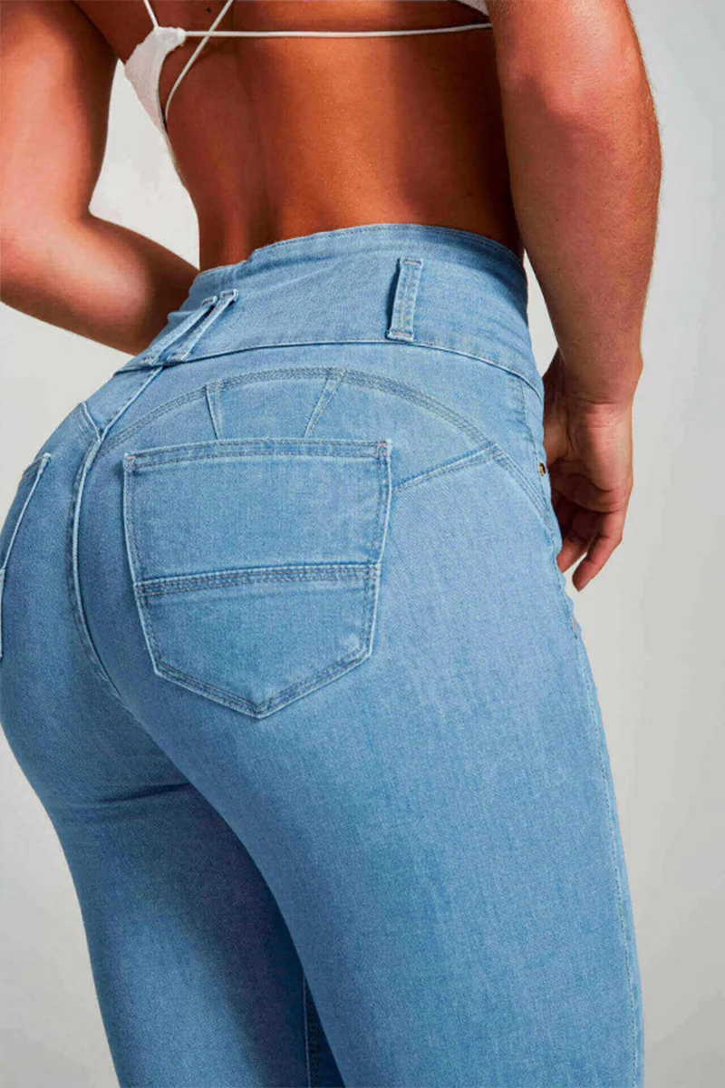 High Stretch Jeans denim factory processing custom Autumn and winter ladies pants chinos skinny jeans women best quality jeans