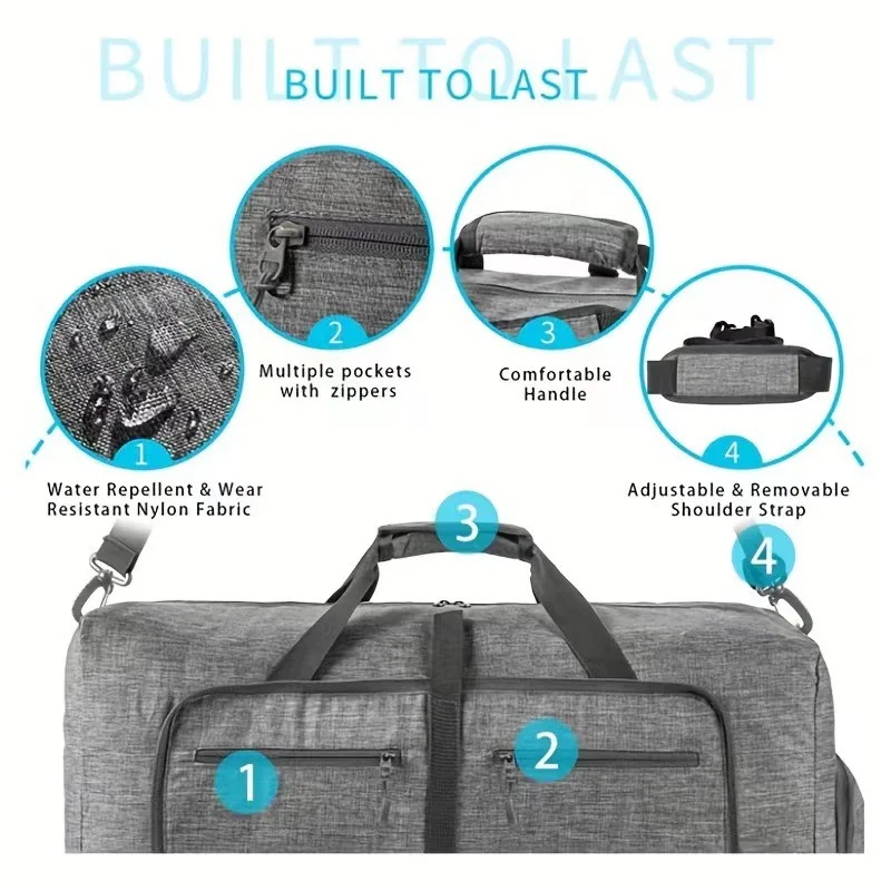 Manufacturer reasonable price men waterproof foldable tourist duffel bag travel fitness large capacity gym bag