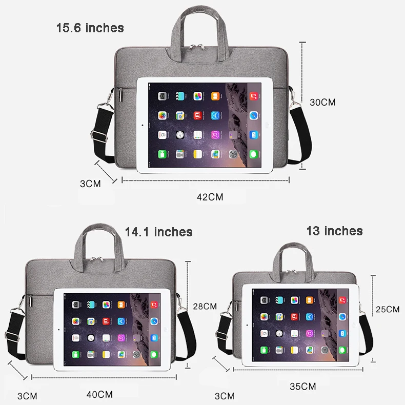 2024 13 14 15.6 Inch one-shoulder laptop bag in solid color wholesale business waterproof bag laptop