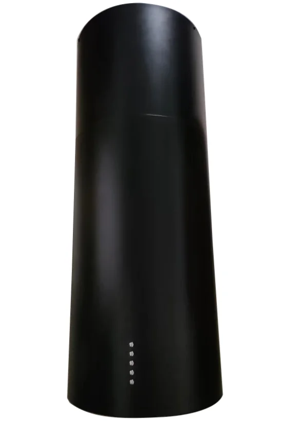 Island range hood circular black open kitchen ceiling suspended top chimney silent smoke exhaust hood column cooking utensils
