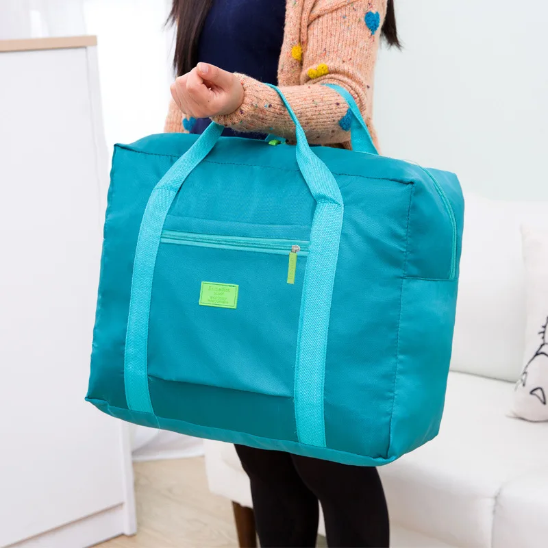 SW Custom Waterproof Polyester Cheap Luggage Folding Travel  Bag With Zipper Large Capacity Women Gym Bag