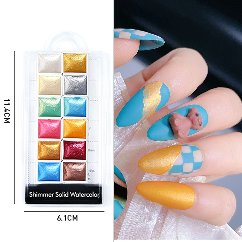 Акварельная краска градиентный мраморный эффект мерцающий неоновый пигментный порошок Набор полимерных порошков для