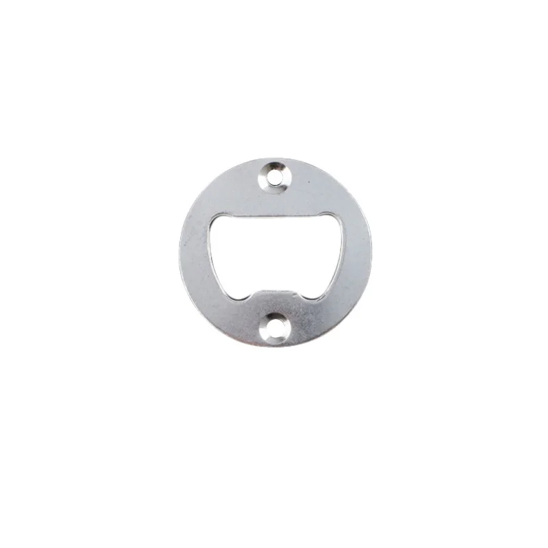 Metal Bottle Cap Opener Round Beer Bottle Opener Iron Art Bottle Cap Lifter Remover Hardware with Screw for Home Shop