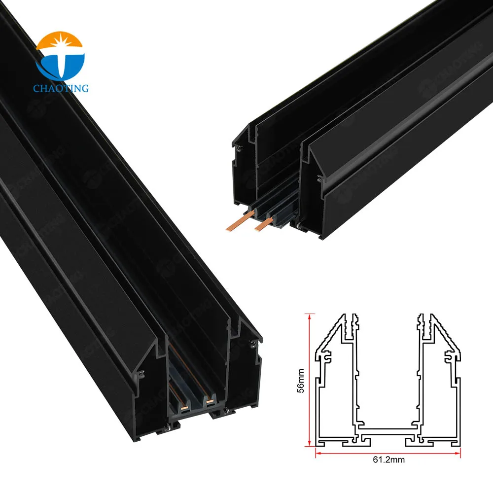 Commercial Stretch Ceil Rail Smart 220V Tracklights LED System Aluminum Magnetic Track Light Profile For Uk Russia Stretch Ceil