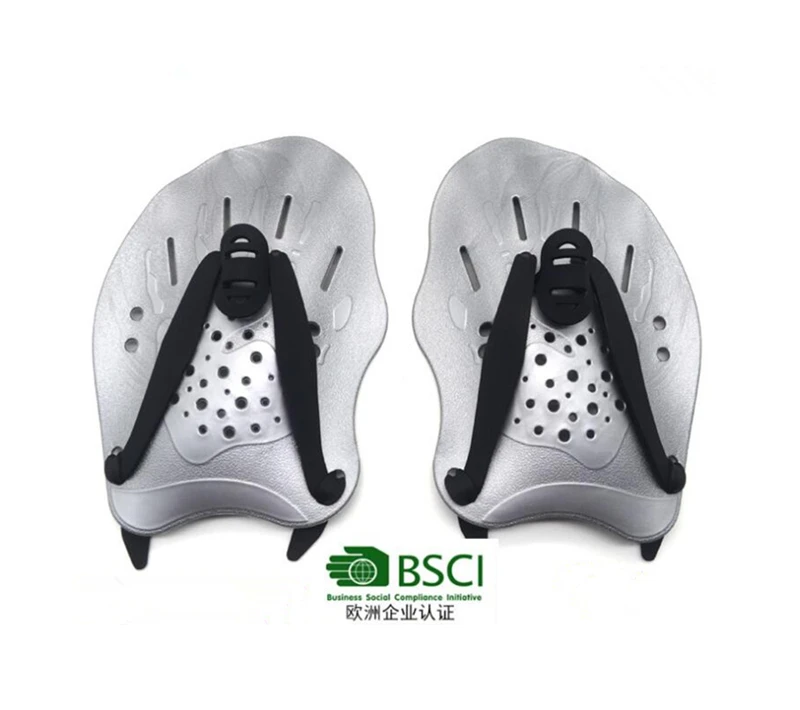 Wholesale Custom Swimming Paddles Training Adjustable Hand Webbed Gloves Pad Fins Flippers Swim Training Paddles Glove