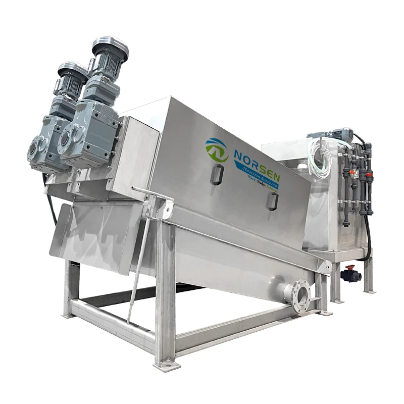 Volute screw press Sludge dewatering multi disc screw press machine sludge treatment machinery