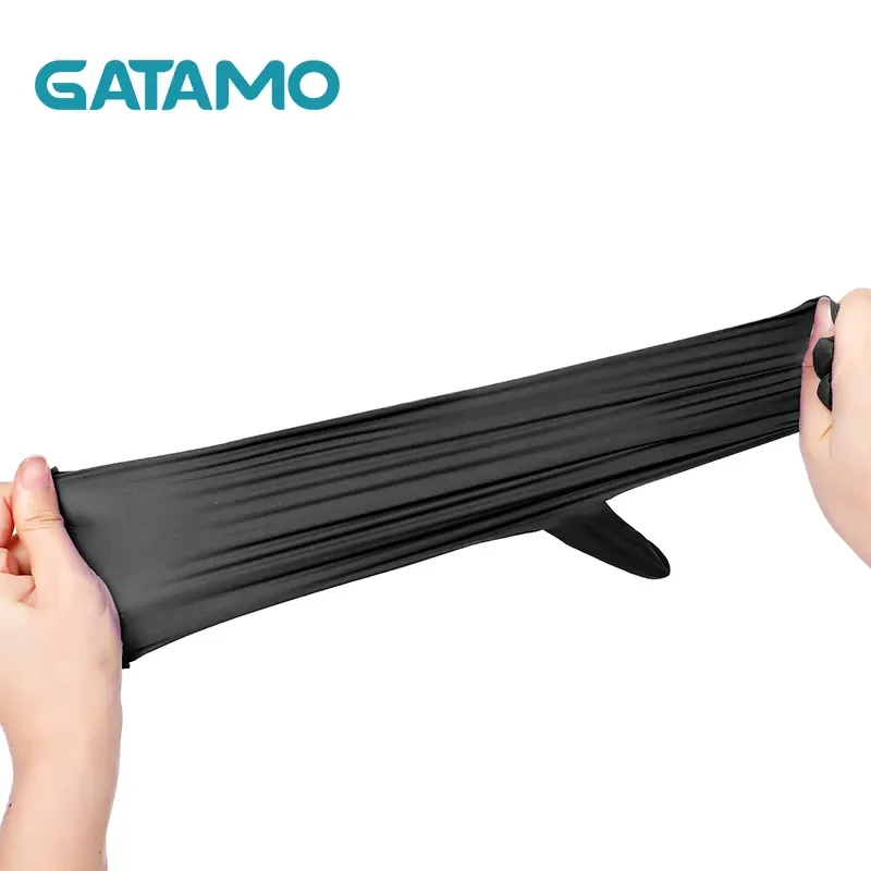 BSN009 Cheap Exam guantes de nitrilo Box 4 6mil Black Nitrile Gloves Pure Examination food disposable powder free nitrile gloves