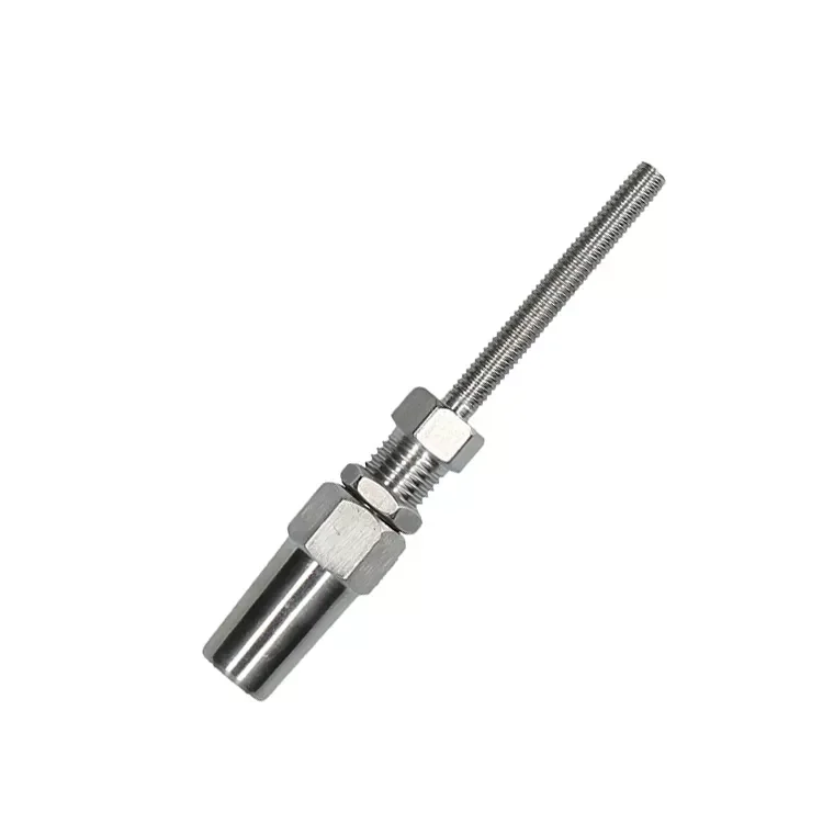 Custom Manufacture Turning Decking End Cap Cable Rail Wire Rope Fitting