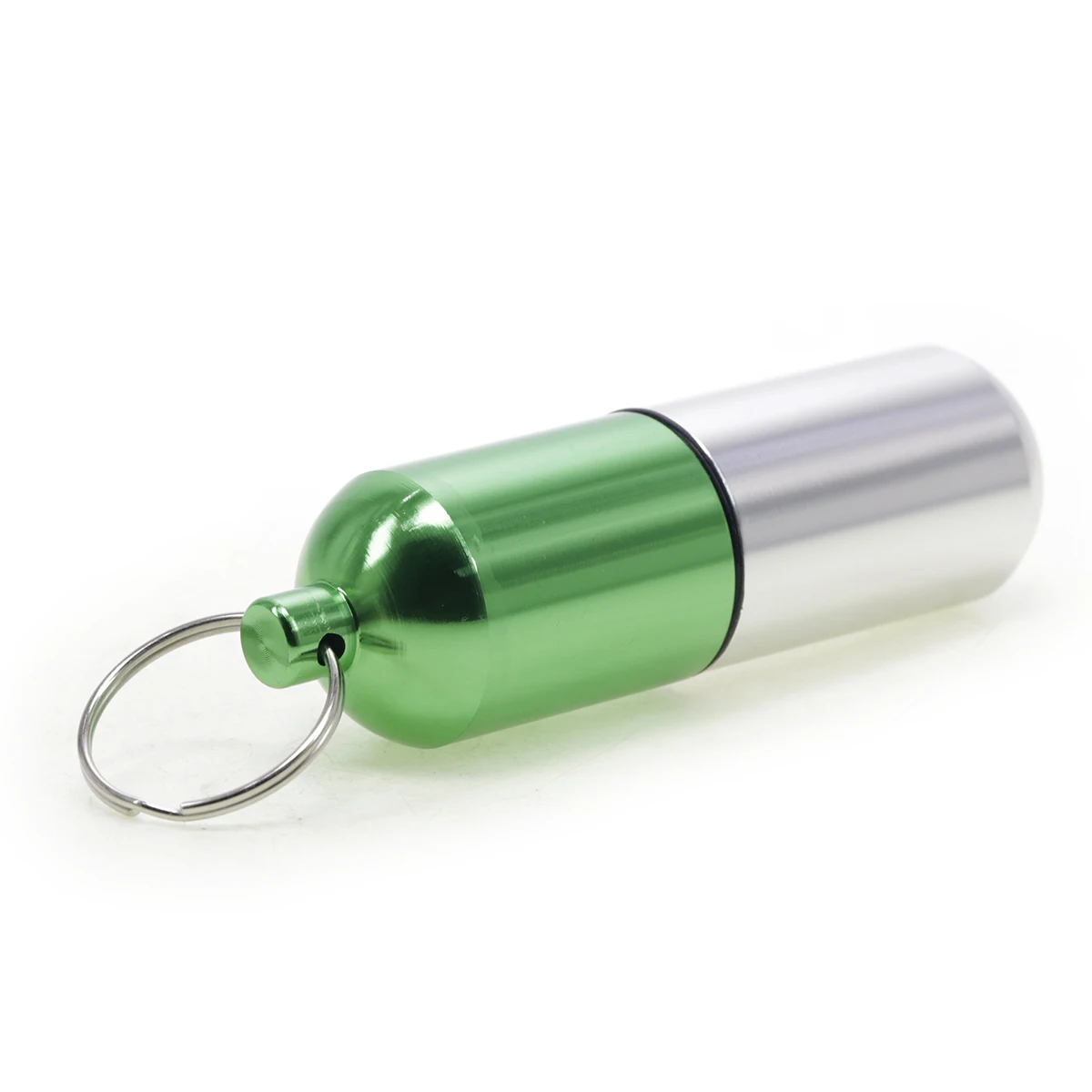 Diameter 25mm aluminum alloy color matching capsule storage tank Portable keychain jar 51007