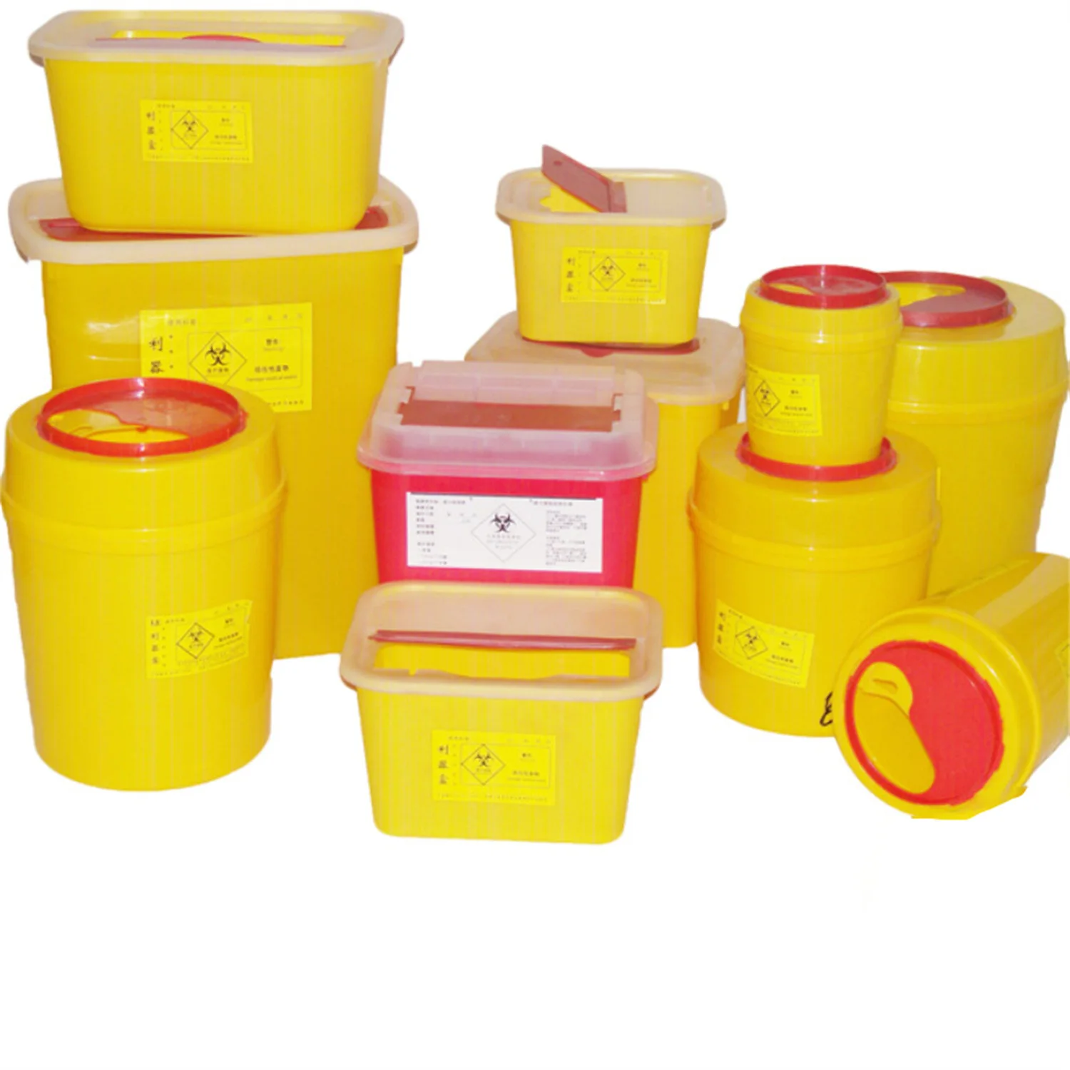 High Quality Hospital Disposal Syringe Needle Plastic Medical Waste Bin Container Sharps Safety Box