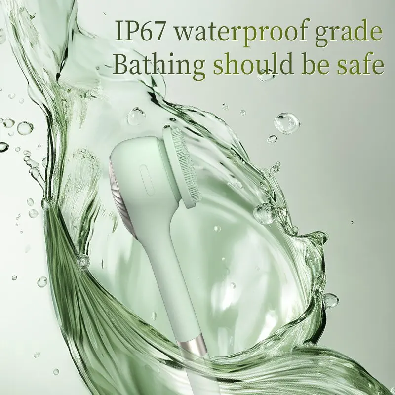 2024 New Launch Electric Clean Body Personal Care Tool Set, Exfoliation Massage Electric Multi-Function Long Handle Bath Brush