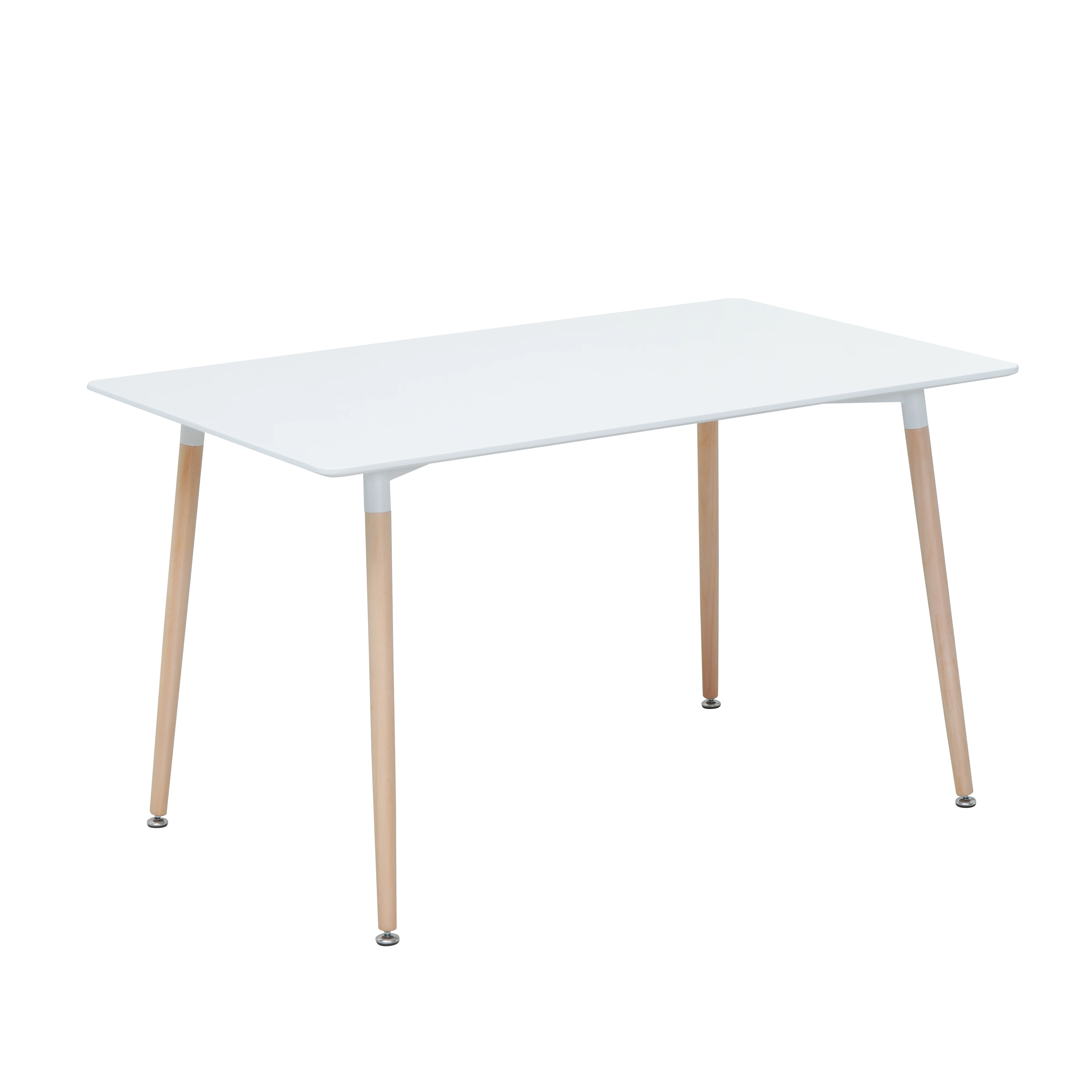 Classic matt painting mdf top dining table with wood legs