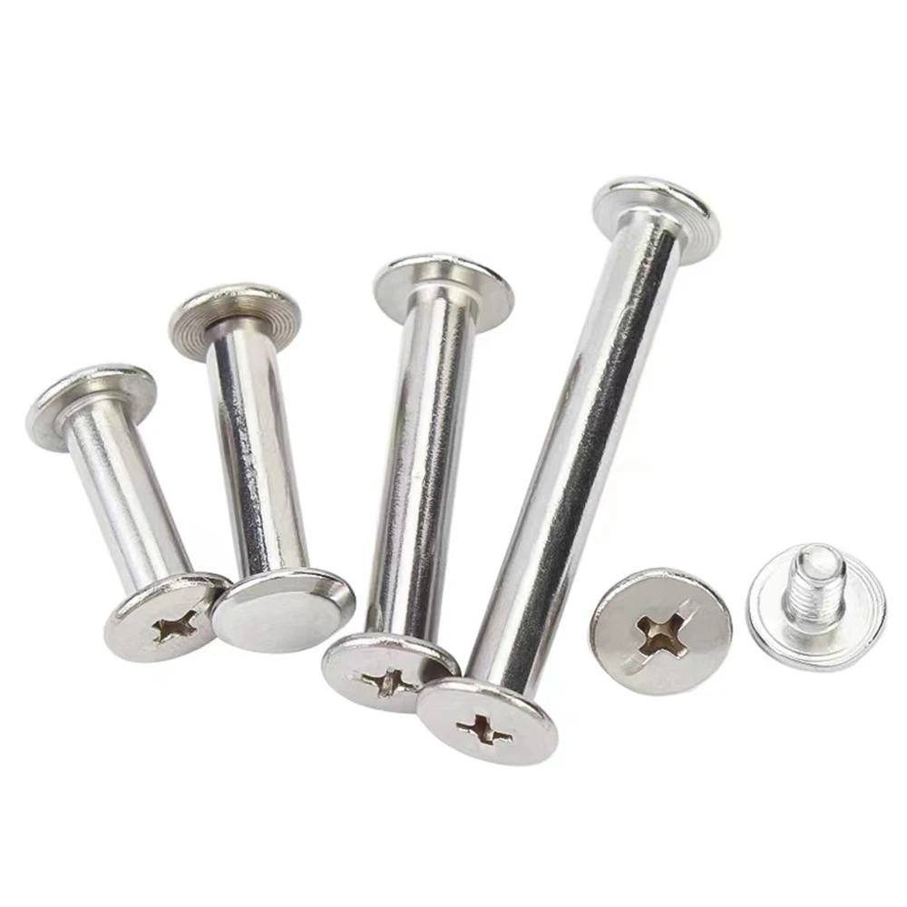 Oem 304/316 M3 Stainless Steel Nickel Plated Crysta Male And Female Flat Head Chicago Screw And Nut
