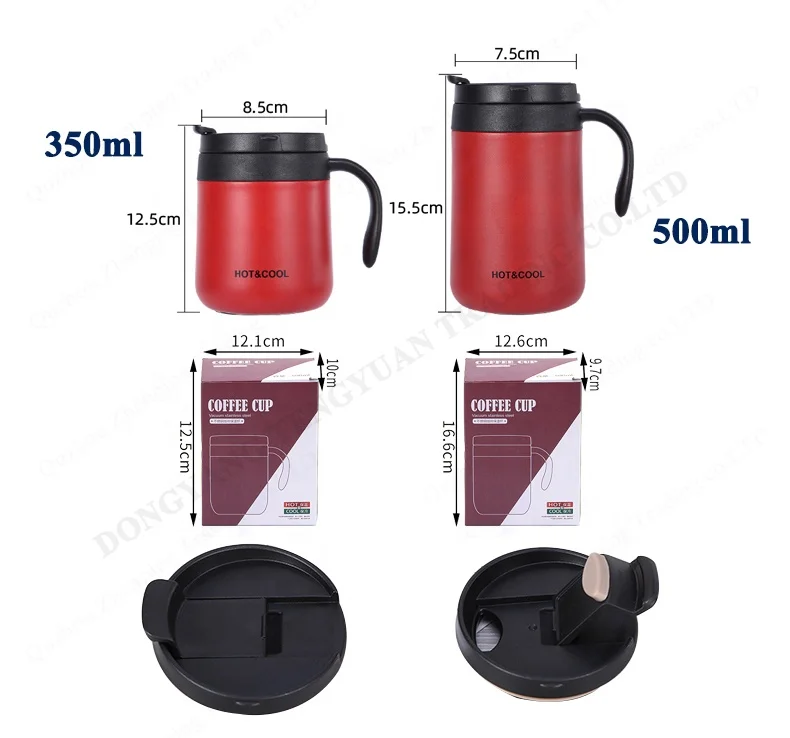 ZP 350ml 500ml in stock wholesale Vacuum Thermos Travel Cup Insulated Double Wall Tumbler 304 Leak Proof Car Coffee Mug with Lid