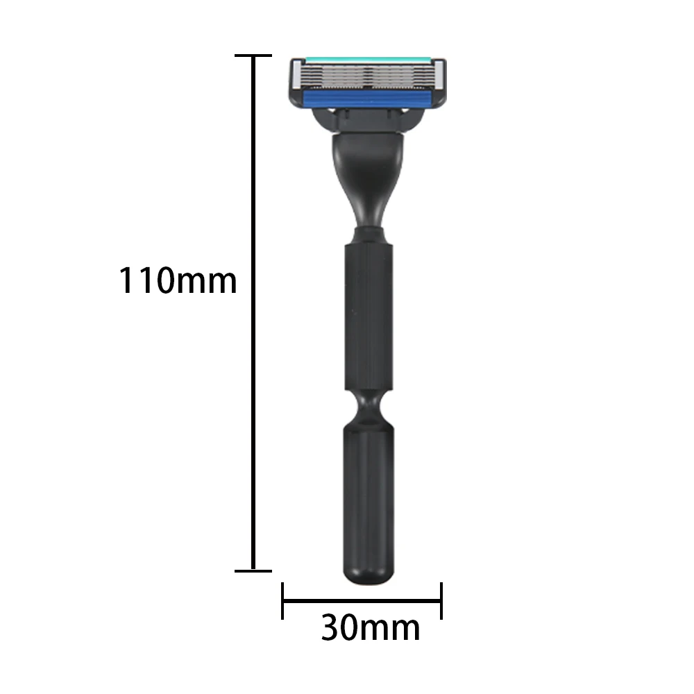 Spolo Metal Handle Manual System Razor With 6 Layers Blade Pivoting Shaving Head For Men Beard Care