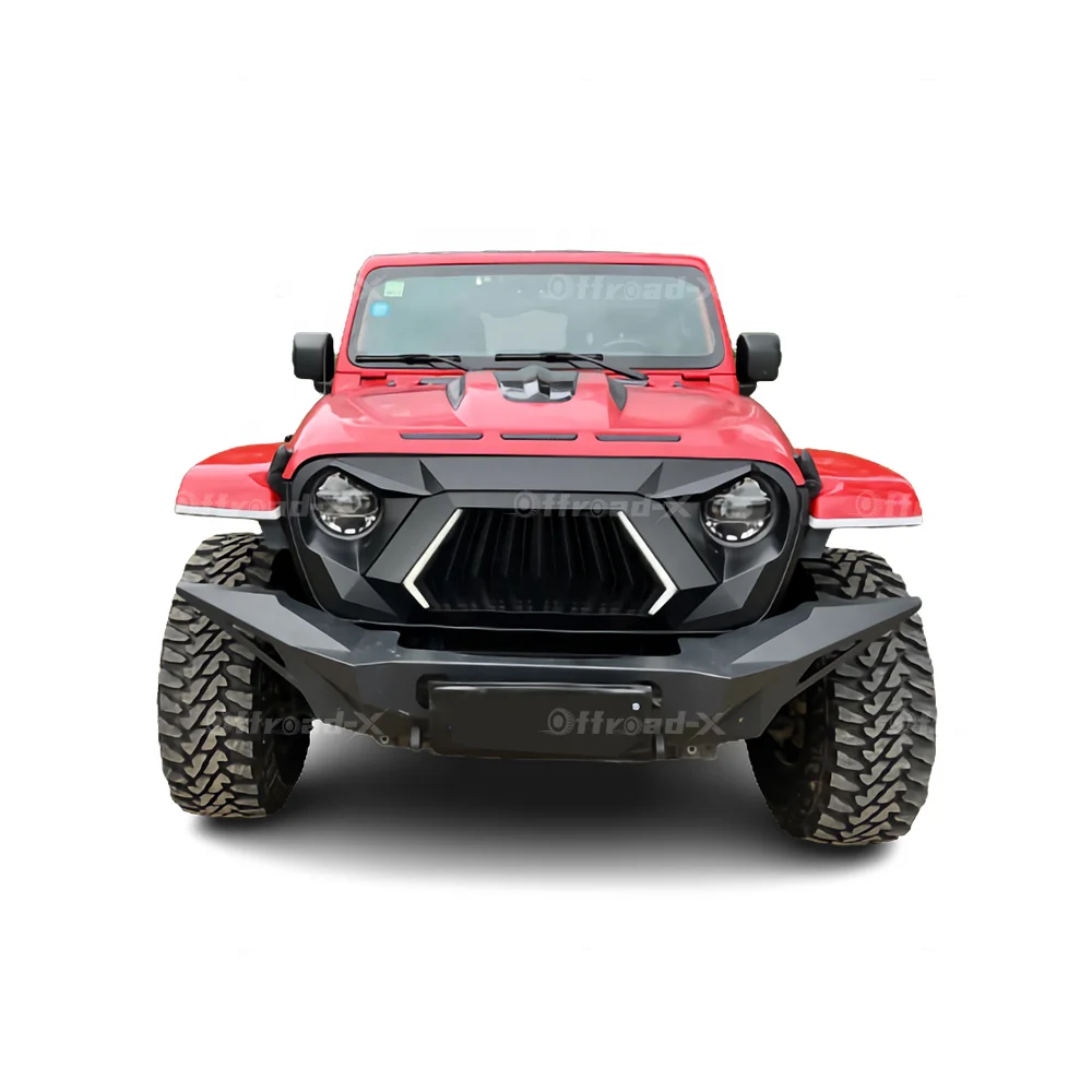 Высококачественная Передняя решетка для автомобиля 4x4 с янтарными фарами Jeep Wrangler