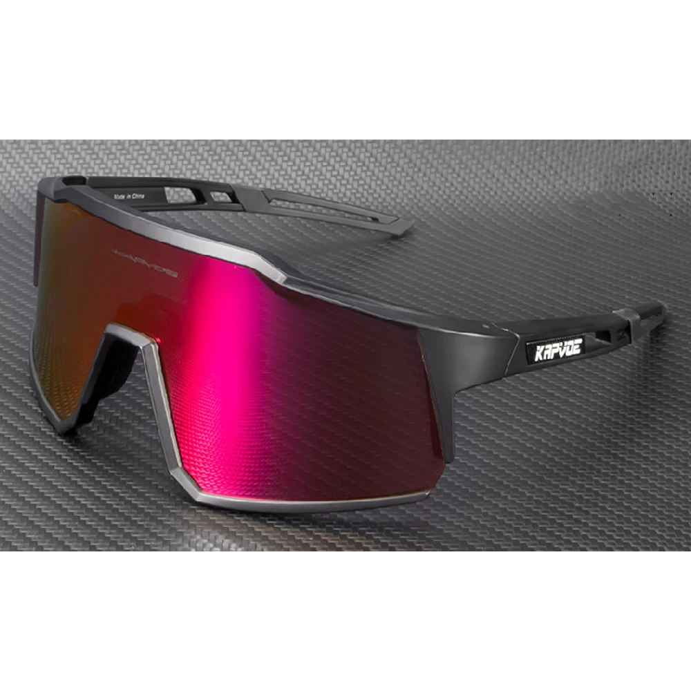 2022 Kapvoe UV400 Protection Goggles Sunglasses Men Women Mirror Color Lens MTB Accessories polerized sport glasses