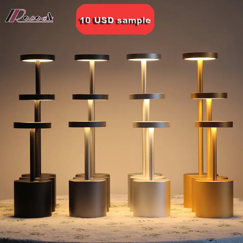 Rebecca amazon hotsell Aluminum battery hotel table lamp led cordless restaurant table lamp