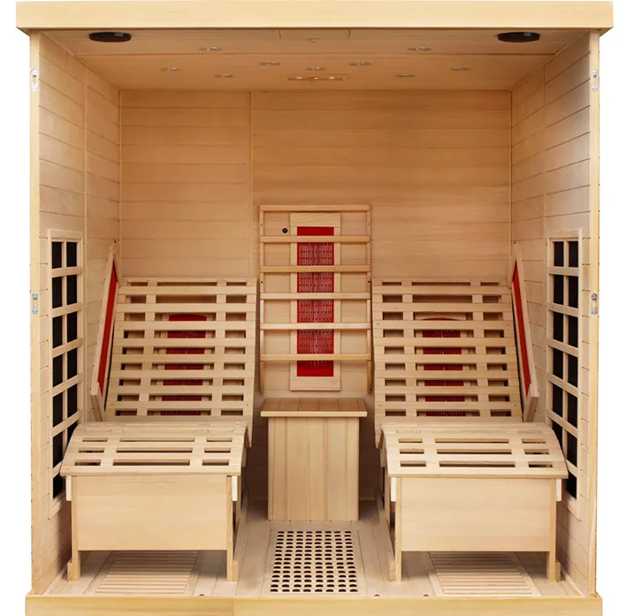 2 Person outdoor far infrared Hemlock sauna room factory sauna steam room