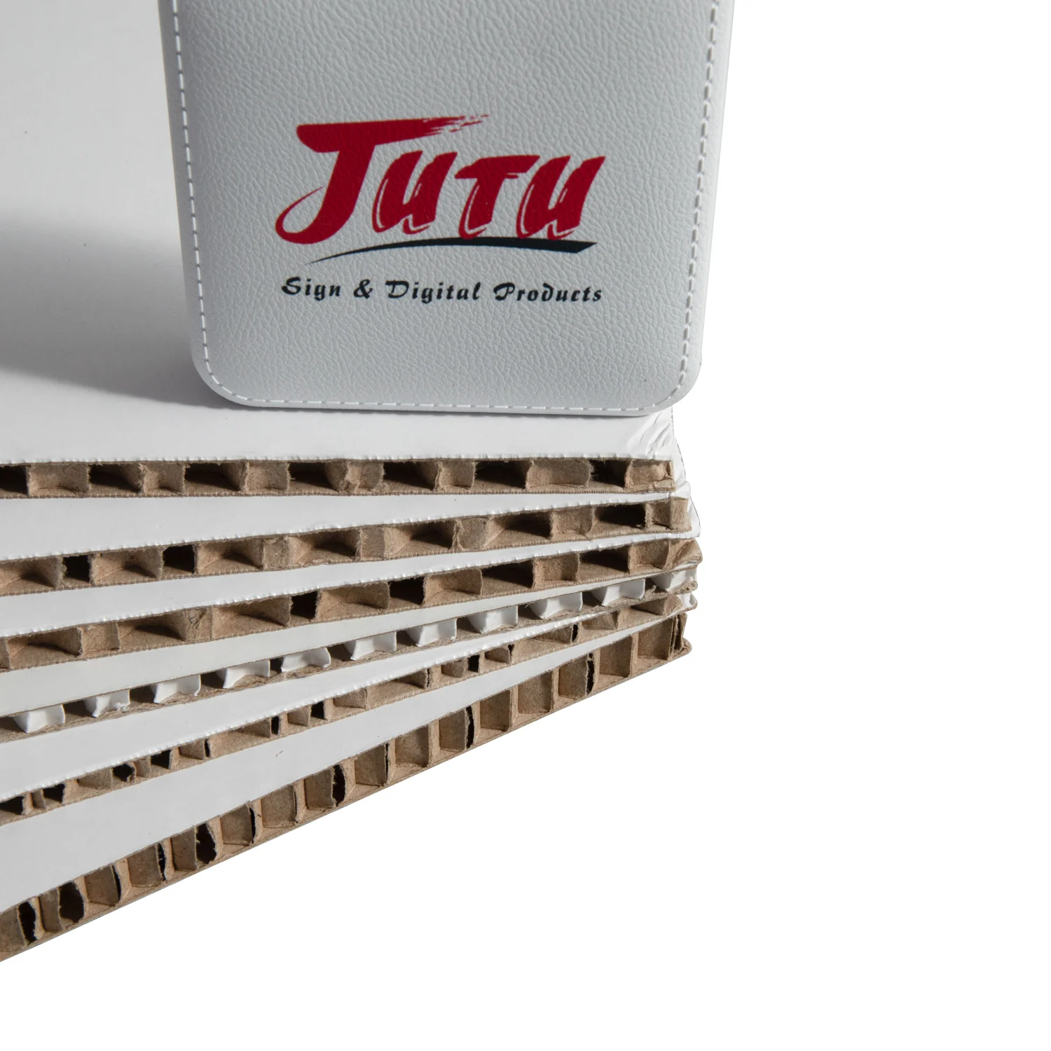 Corrugated honeycomb paper core board for display stand