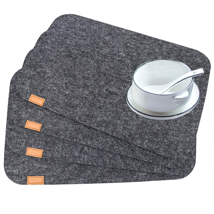 
felt woven placemats set of 6pcs table mats non slip heat resistant placemats wool felt placemat 