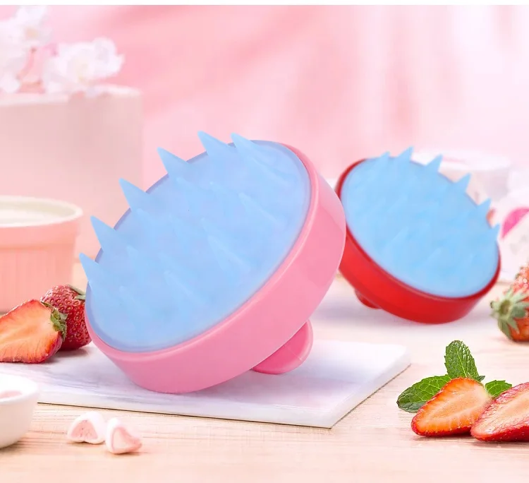 Оптовая продажа заказной логотип силиконовый шампунь для волос Массажная щетка для кожи головы