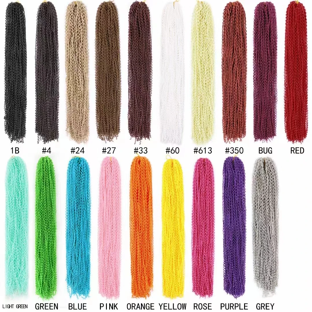 22 Inches 26 Strands Crochet Braids Hair Extensions Bohemian Long Hair For Women,Curly Easy Braiding Synthetic Hair Zizi Braids
