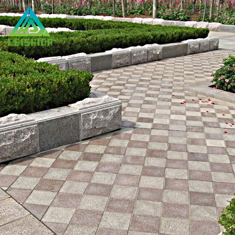 Low Cost All Sides Split Light Grey Granite Kerb Stone For Landscaping