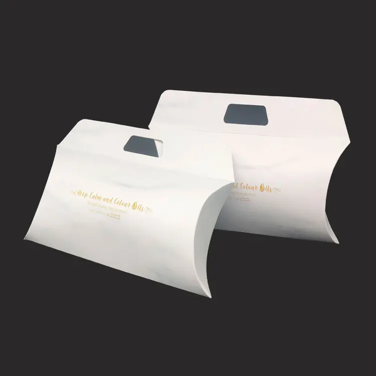 High Quality Custom Wig Hair Extensions Gift Paper Boxes Clothing Underwear Sock Pillow Packaging Box With Extended Paper Handle