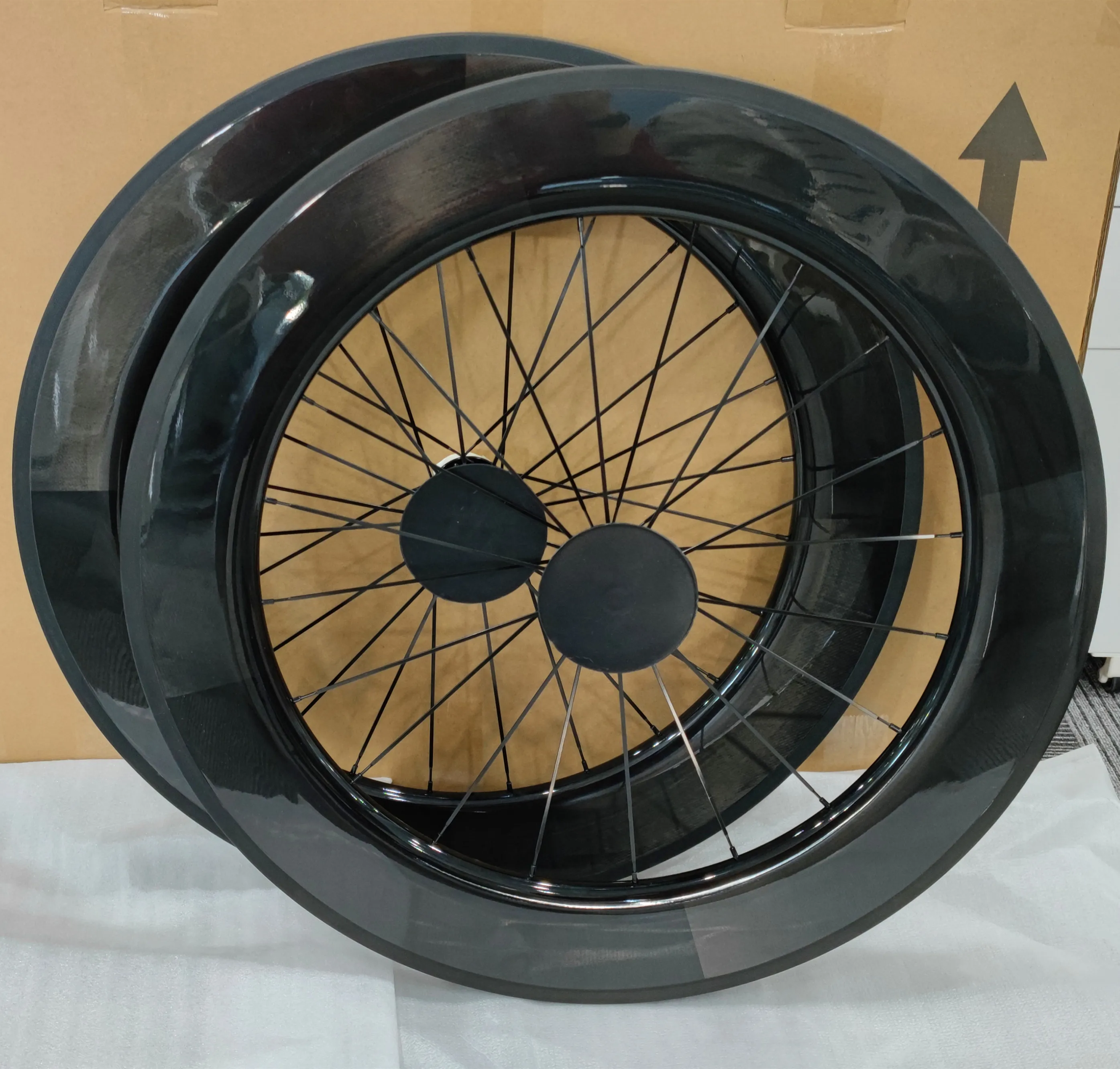 
bicycle carbon wheels 88mm depth UD glossy tubeless clincher wheels 700C road bike carbon wheel set 