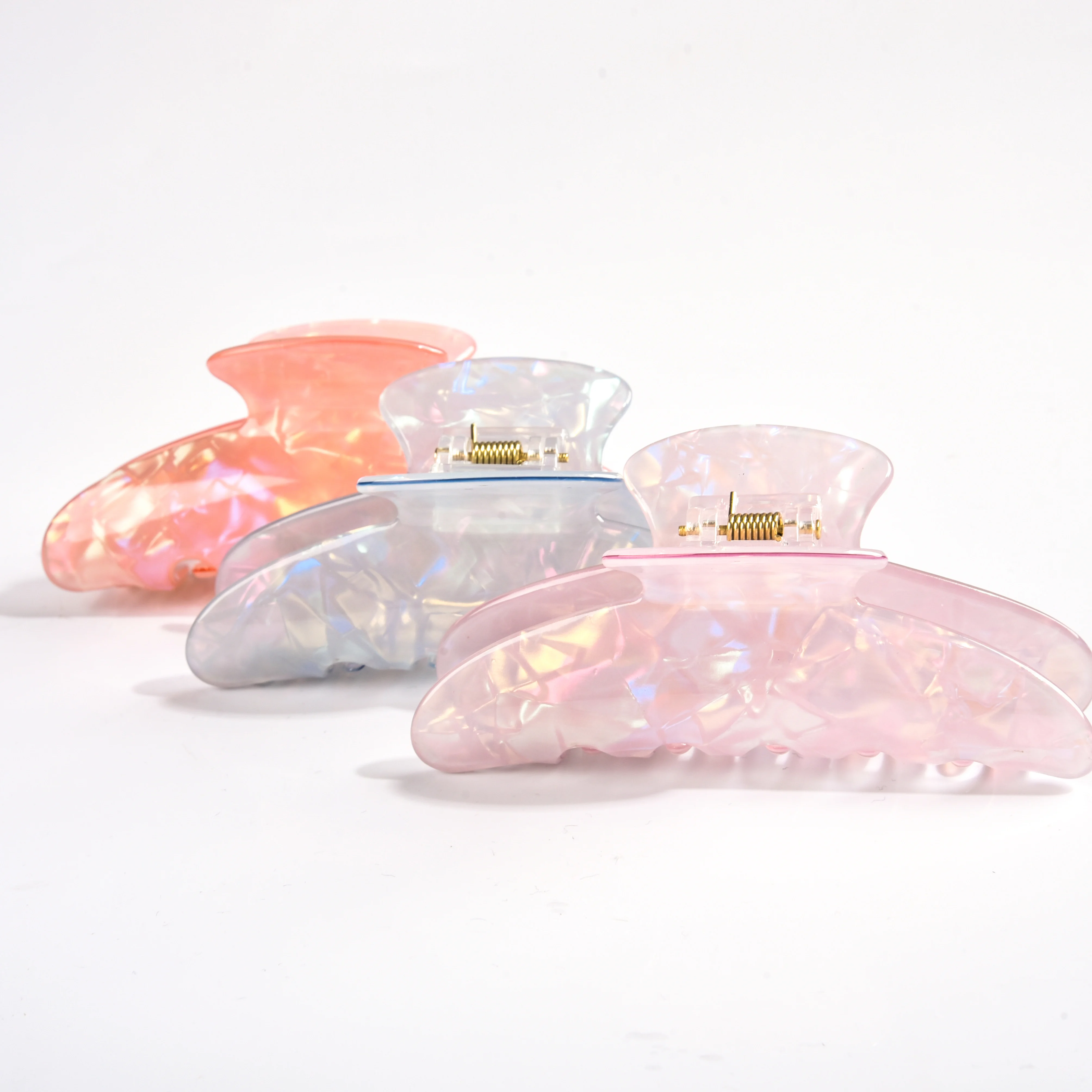 Geometric mermaid Ji acrylic acetic acid net red temperament retro variety of colors hair accessories hair clip top clip