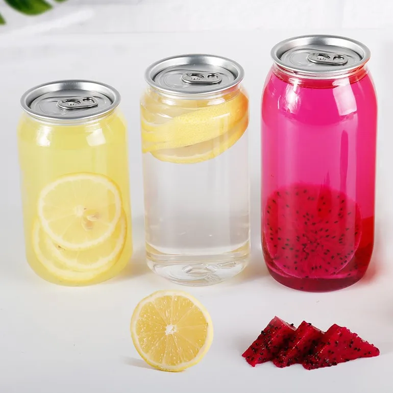 BPA Free 330ml 500ml PET Plastic Bottles Custom Transparent Packaging Juice Coffee Soft Energy Drinks Water Food Bulk Supply