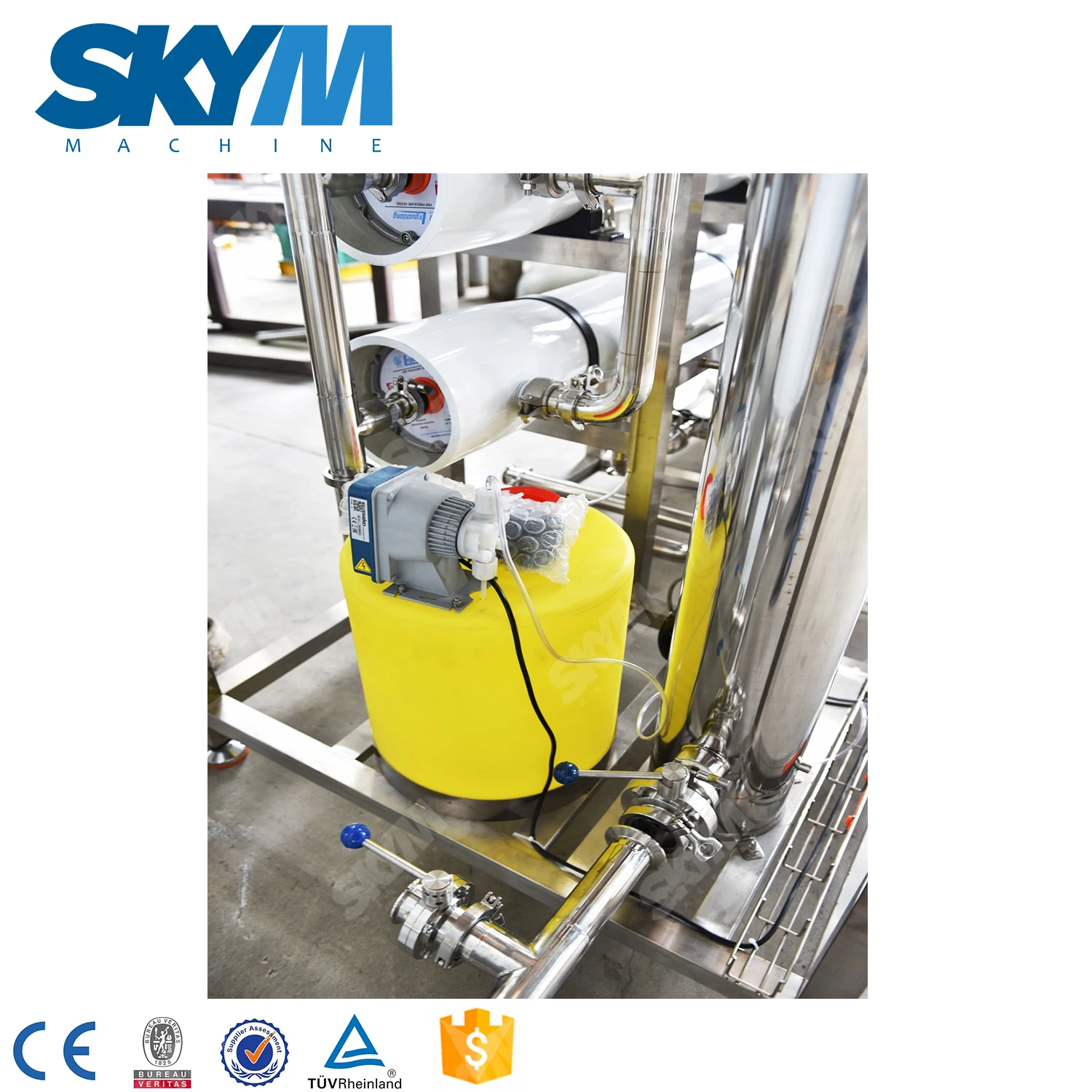 2000LPH Small Scale Reverse Osmosis Filter System Water Treatment Machine