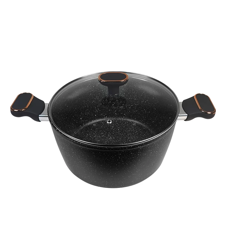 Good Looking Shape Forged Aluminum Round Casserole With Glass Lid